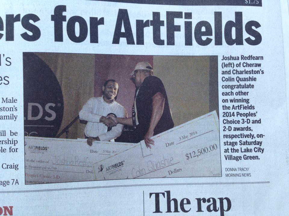 Think, exhibited at ArtFields, is composed of more than 2,600 individually crafted pieces carefully assembled into one unified image. The scale and detail encourage viewers to slow down and reflect on the power of thought and intention. The work received the 2014 People’s Choice Award, something I’m grateful for because it showed the piece resonated with those who experienced it.