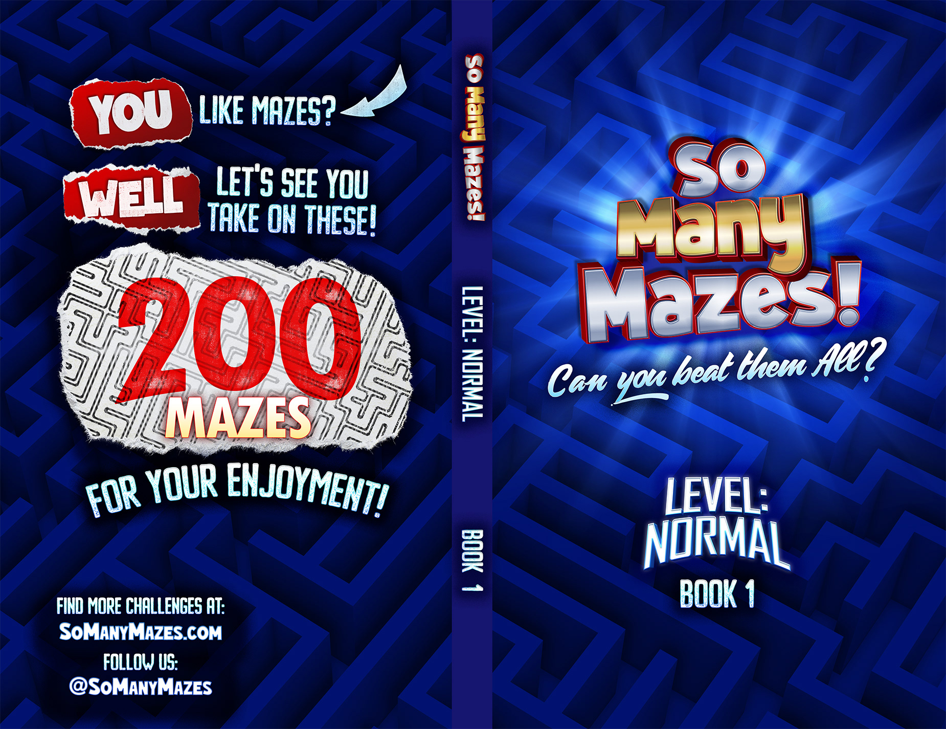 This is a puzzle book I created and published called So Many Mazes!