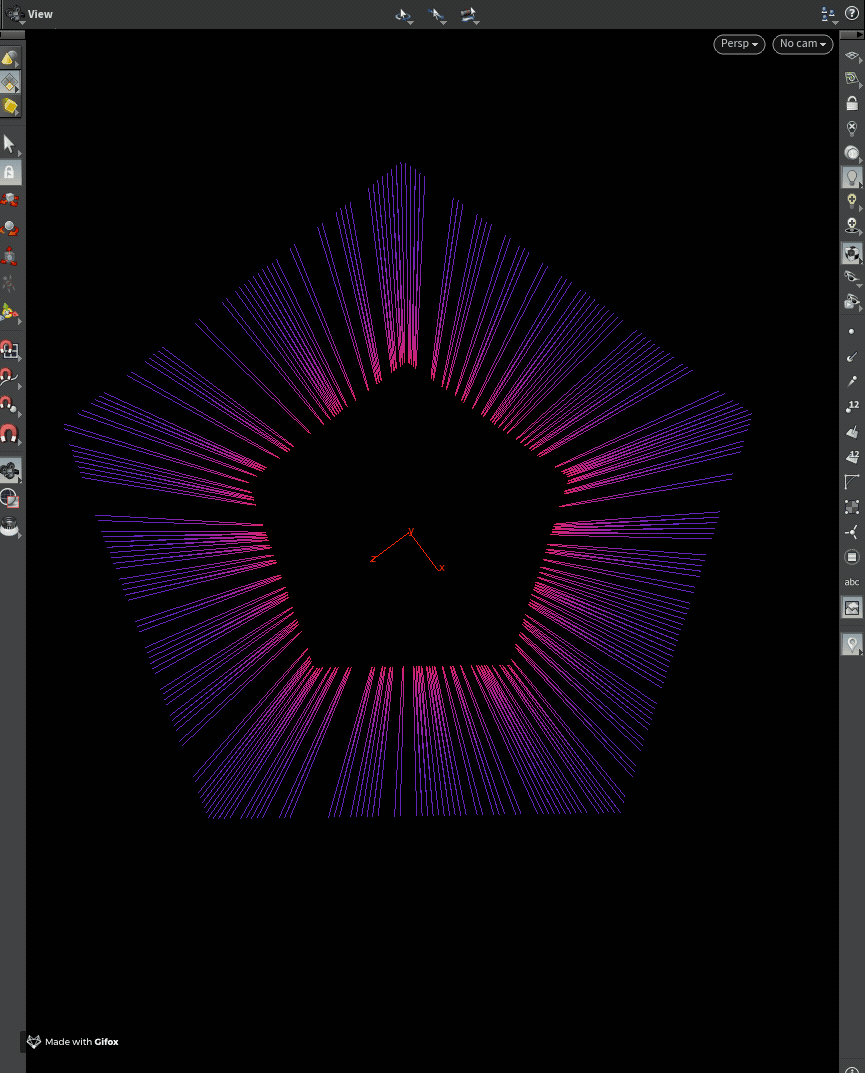 VEX exercise for generating arcs between points of an input shape