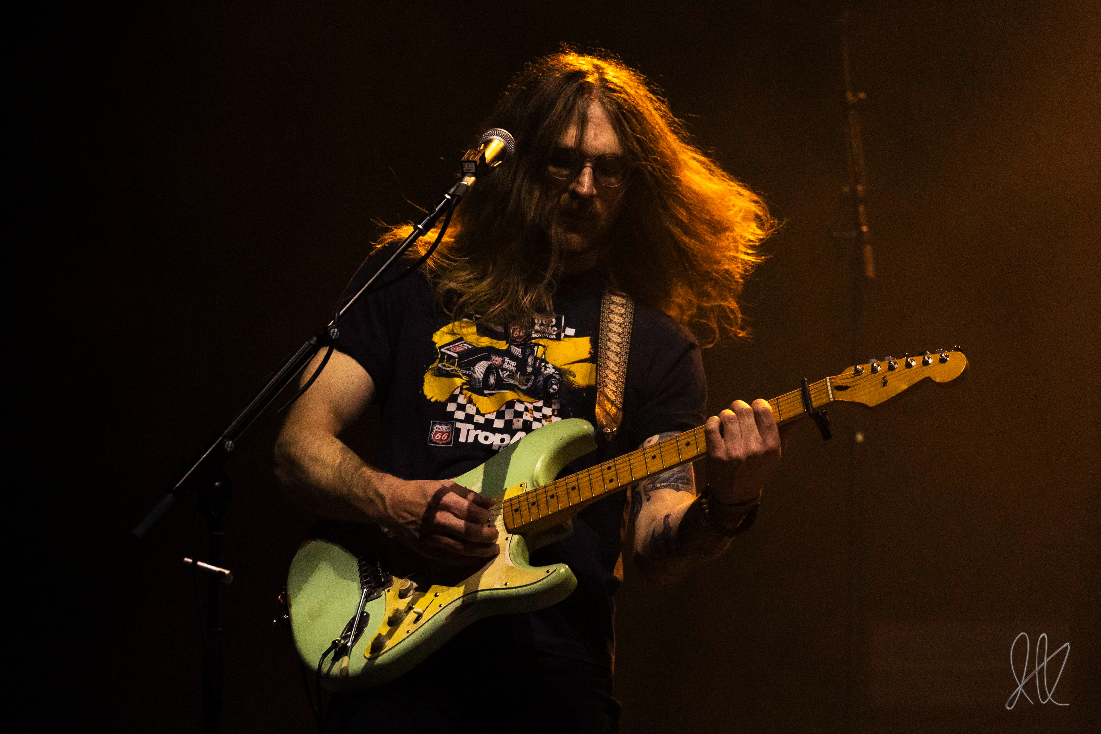 Luke Marshall playing lead guitar for Griffen Palmer at the ICCU Arena