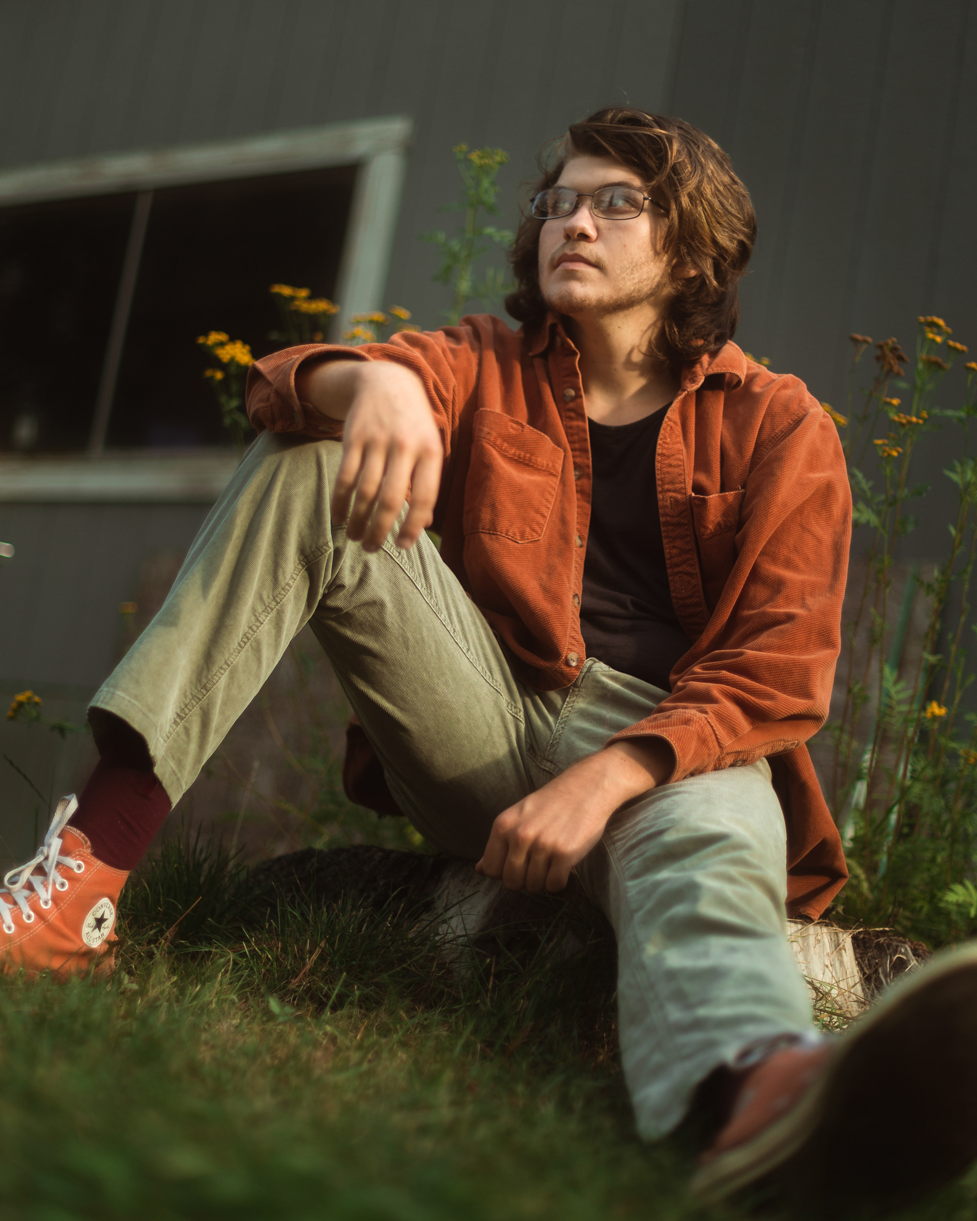 Daniel Landry sits on his family's property for one of the last times before his family is to move away, leaving him without housing, Sept. 30 2022. (Photo/John Keegan)