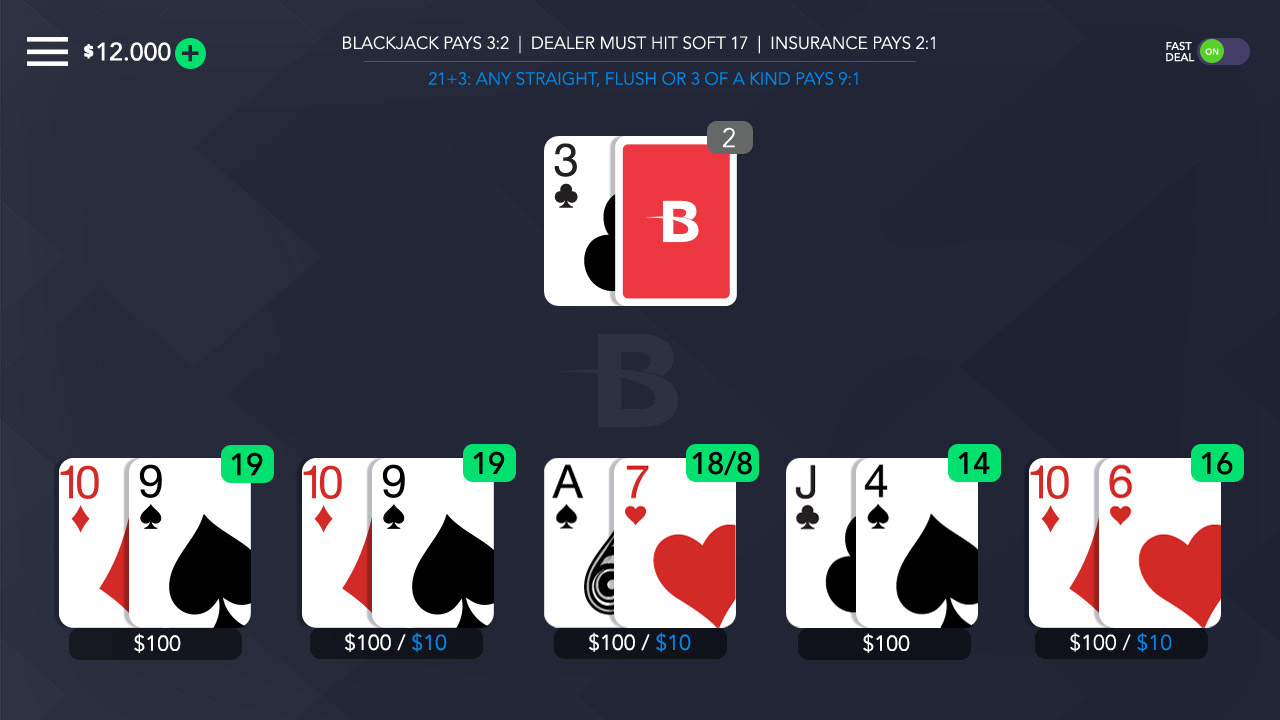 casino minimalistic interface