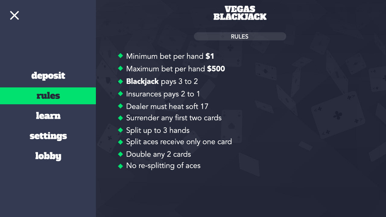 casino minimalistic interface