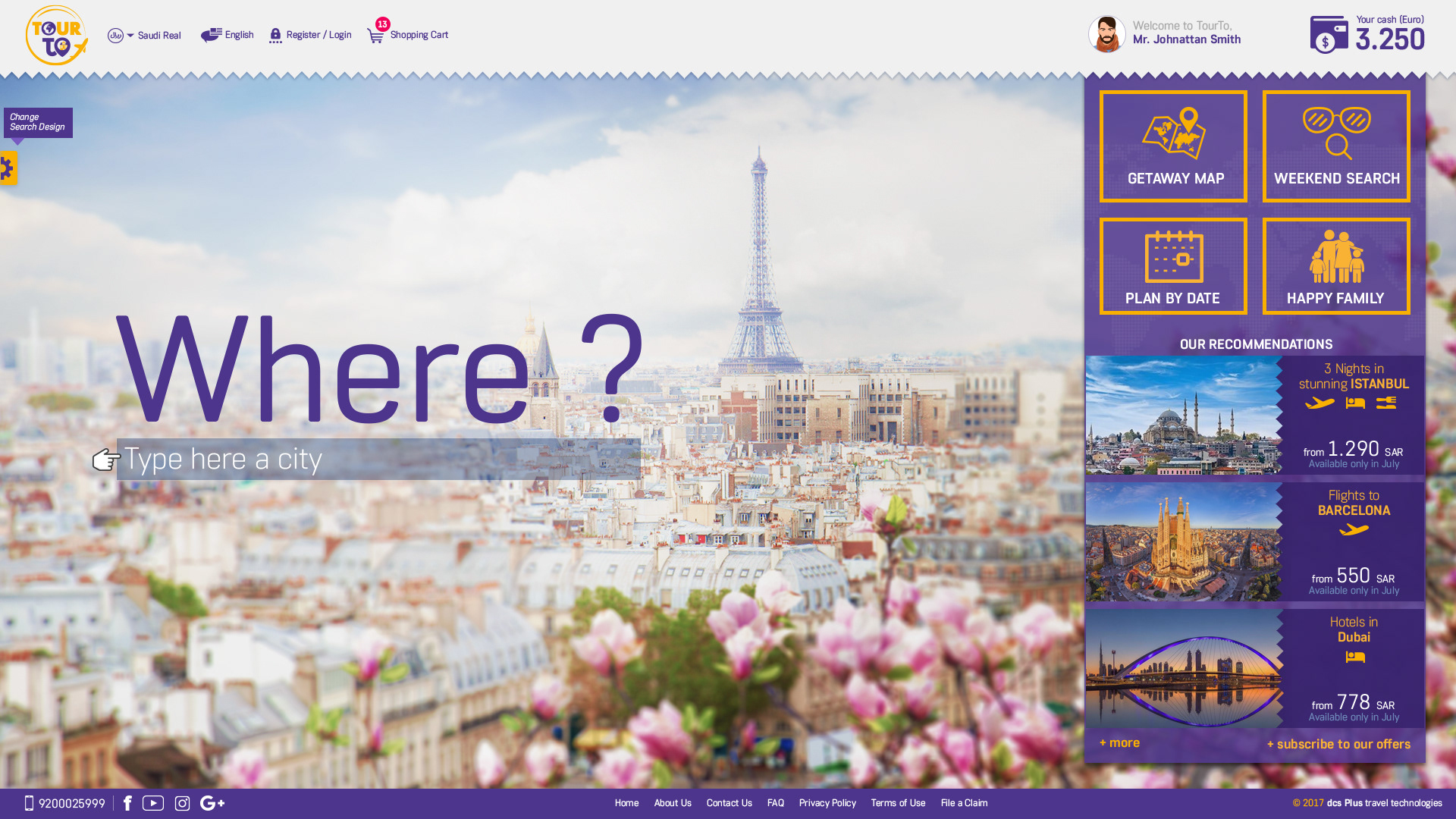 Travel agency website
