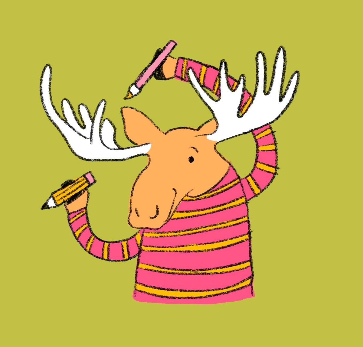Moose the Illustrator created with Procreate