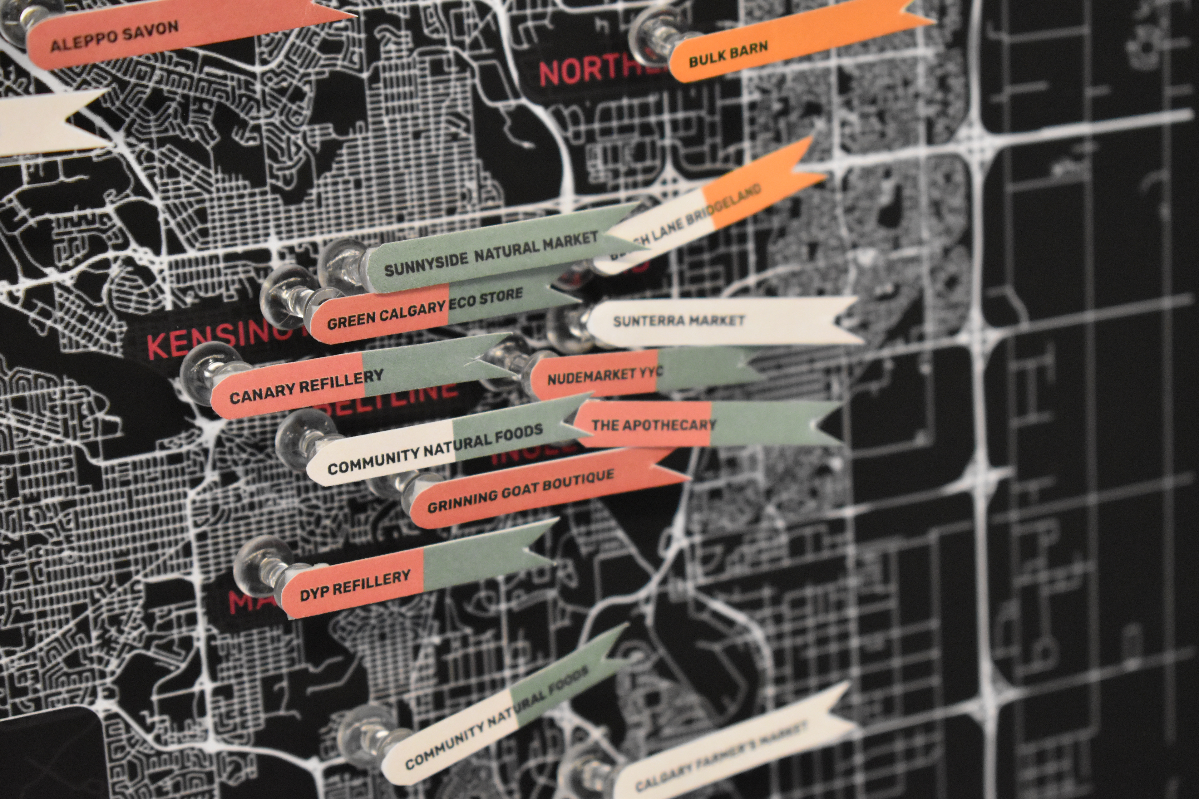 Close-up of Zero Waste map