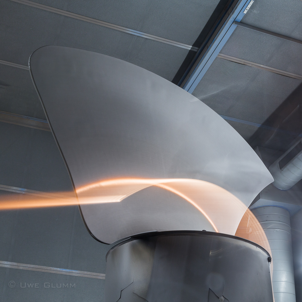 Verfahrweg des Beschichtungsroboters an einer Kaplanschaufel 