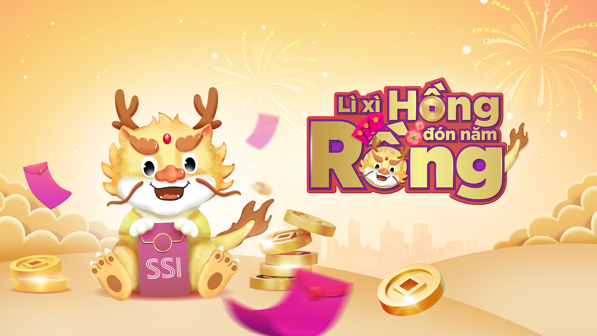 Key Visual Lì xì hồng đón năm Rồng