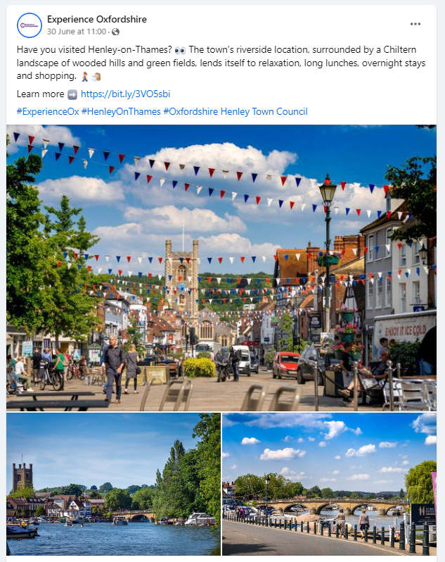 Experience Oxfordshire - Facebook feature