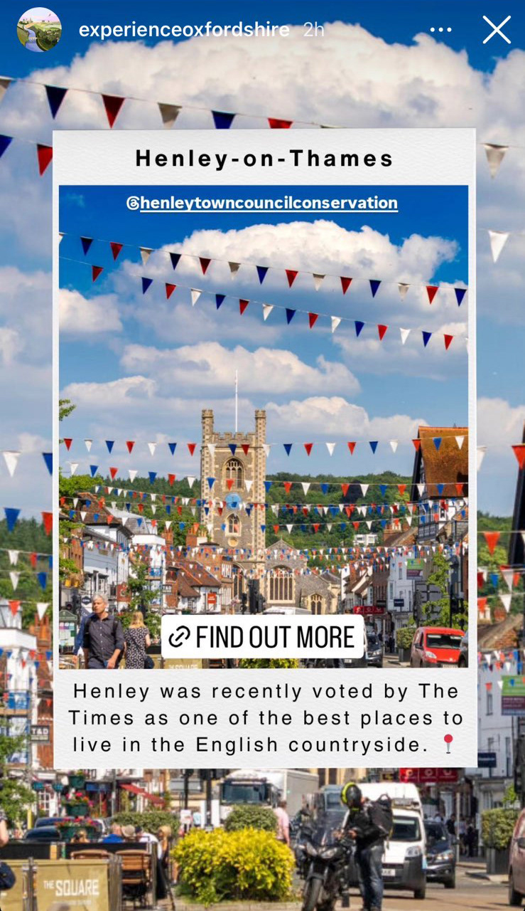 Experience Oxfordshire - Instagram feature
