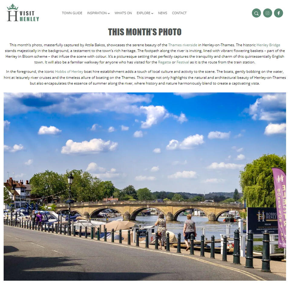 Visit Henley website - Photo of the month: July 2024