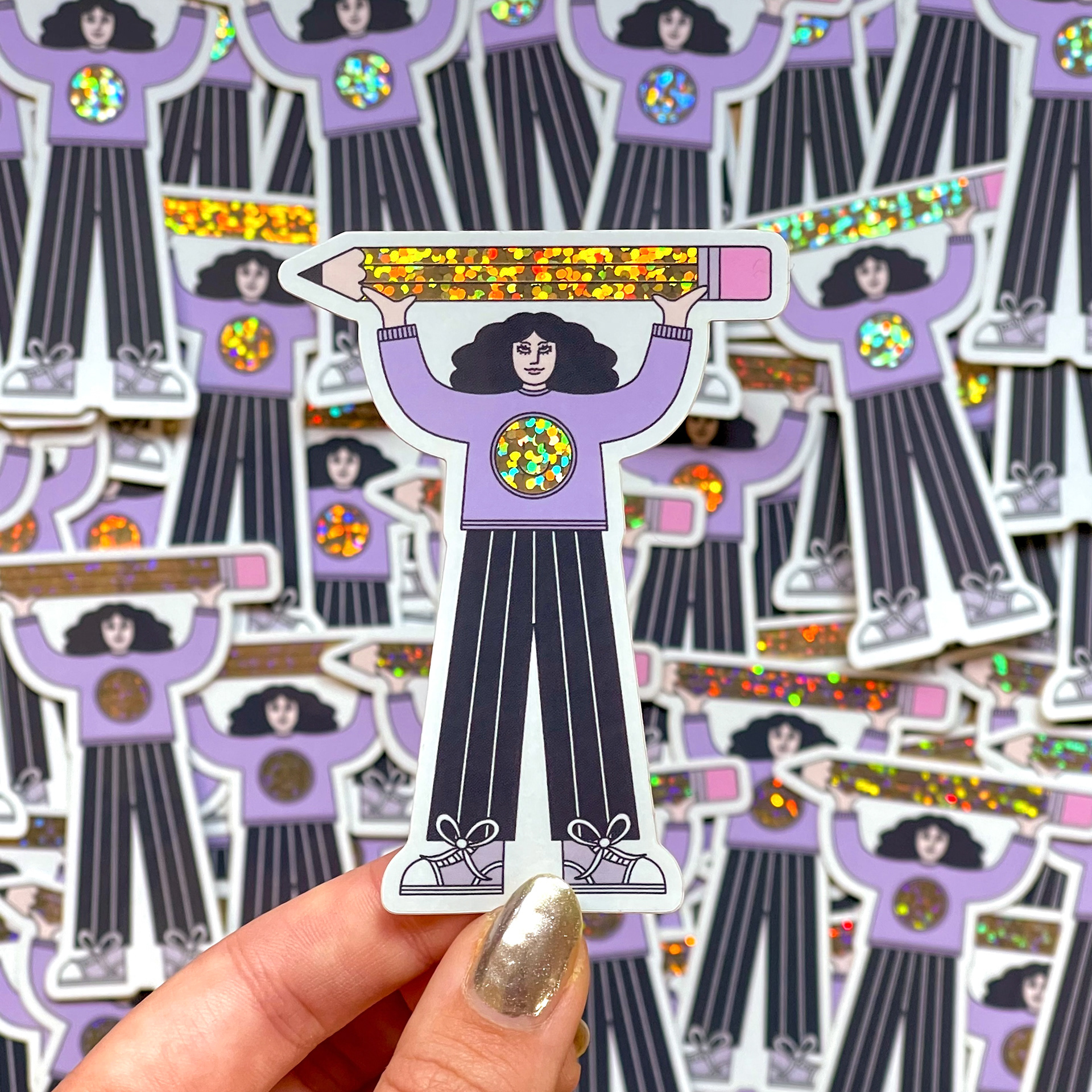 GLITTER STICKER DESIGN