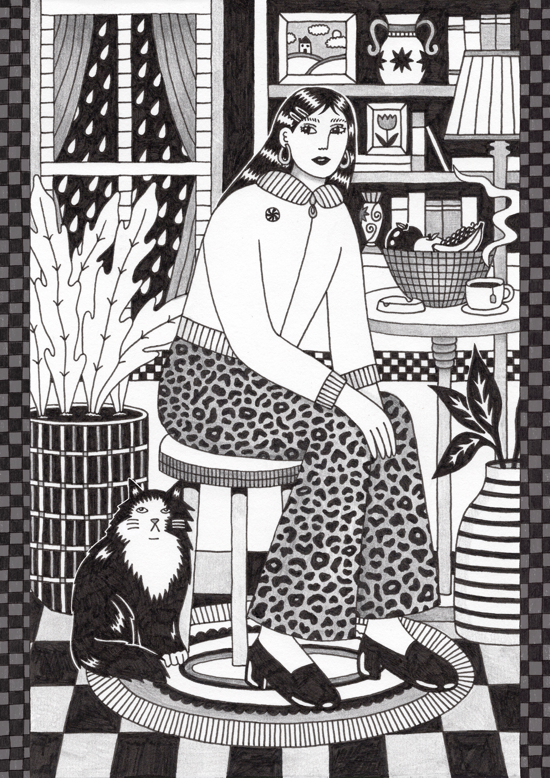 SOFT DAY PRINT - PEN & PENCIL