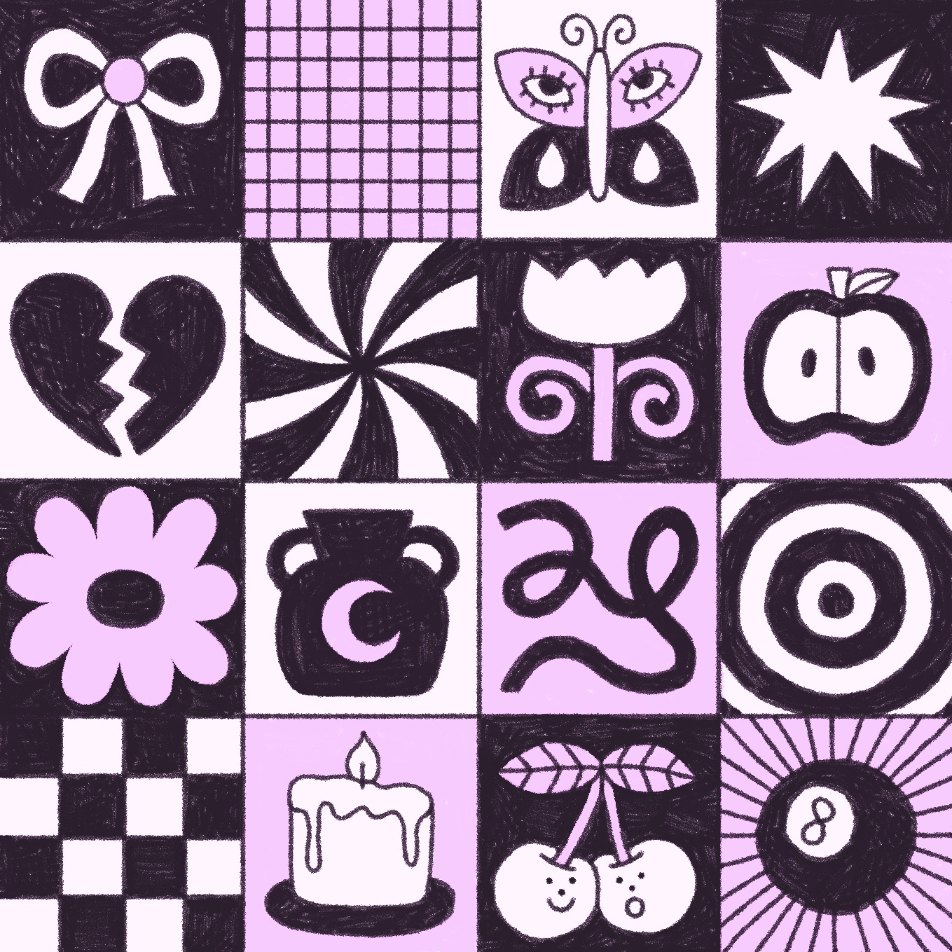 SKETCHY CHECKERED ILLUSTRATION