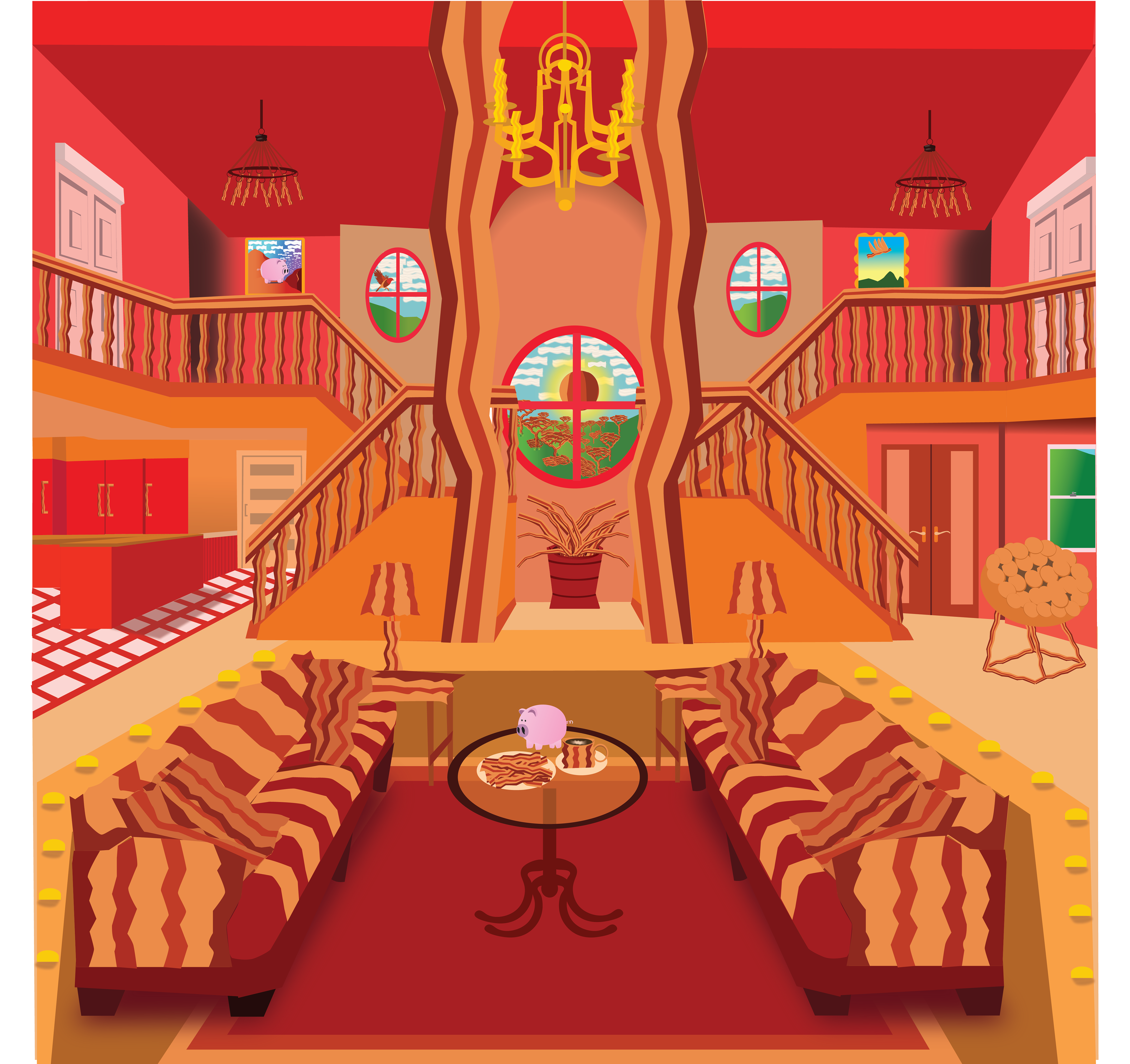 Inside Bacon House