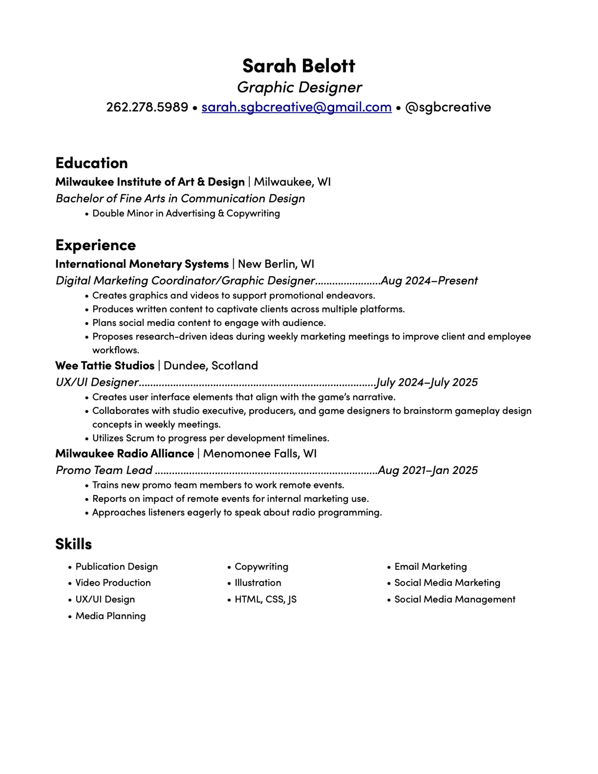 July 2025 Resume