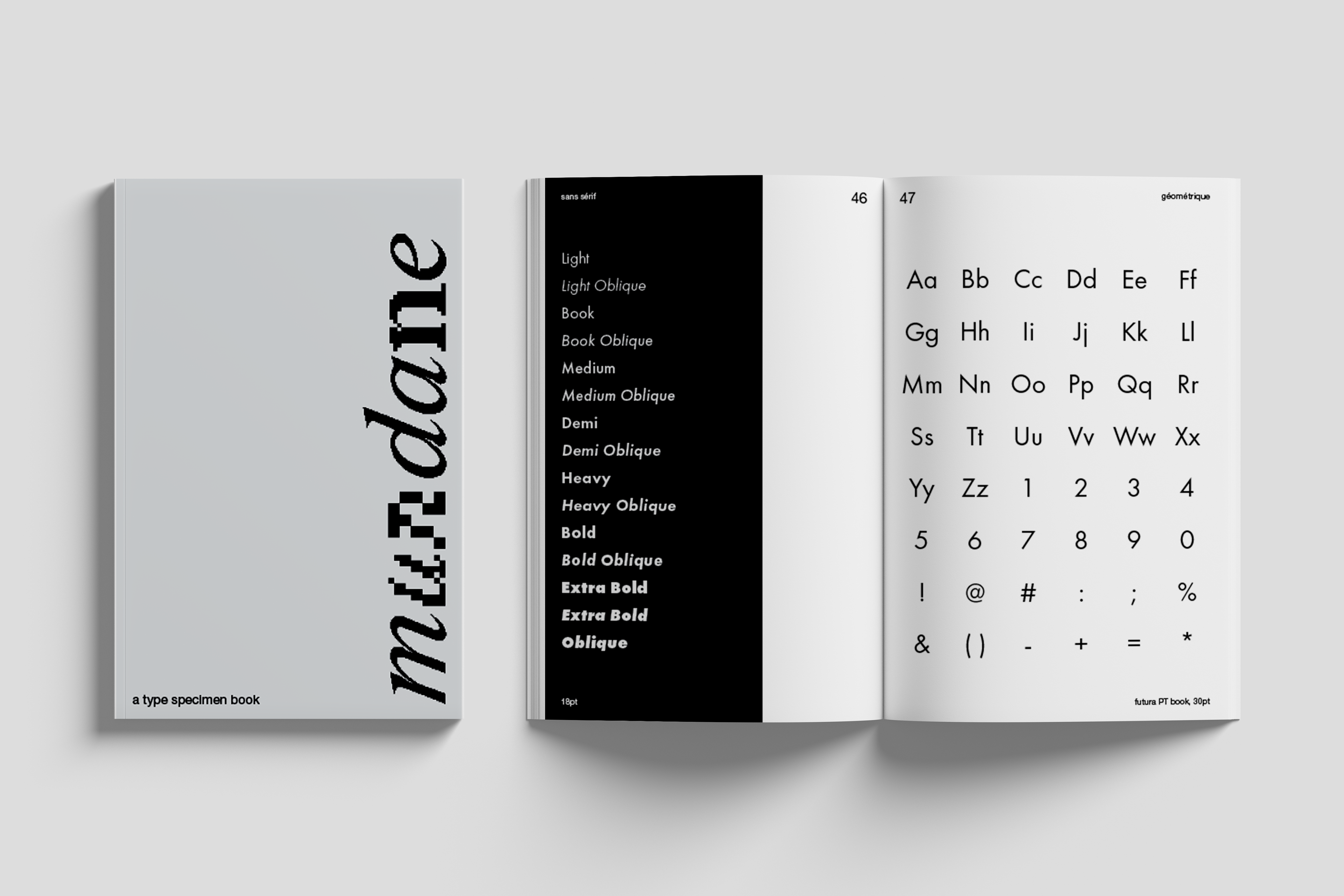 Futura character set