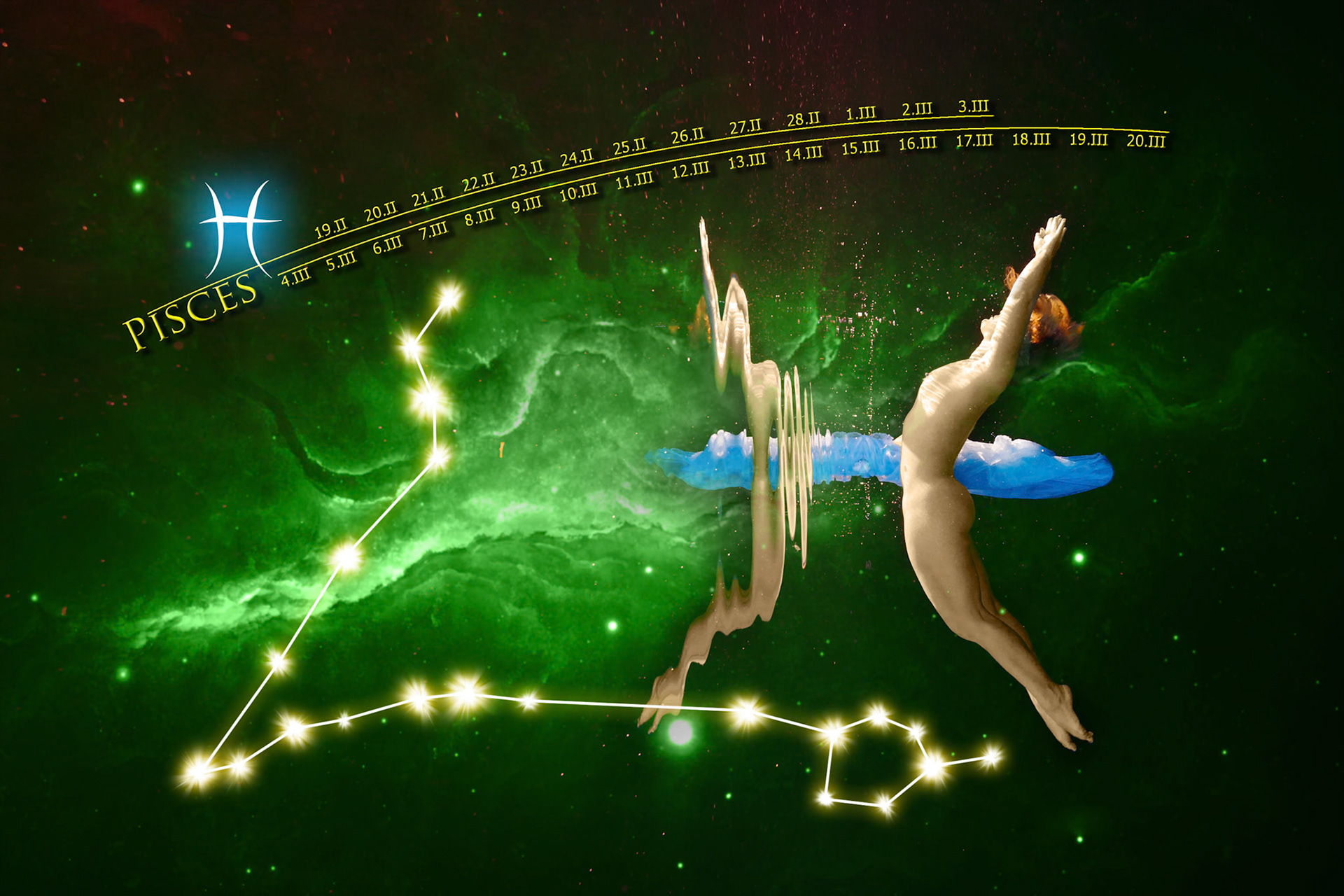 Jemná práce s tělem a látkou vytváří snovou, emocionální atmosféru. Přechod zimních a jarních barev symbolizuje intuici, citlivost a vnitřní svět.