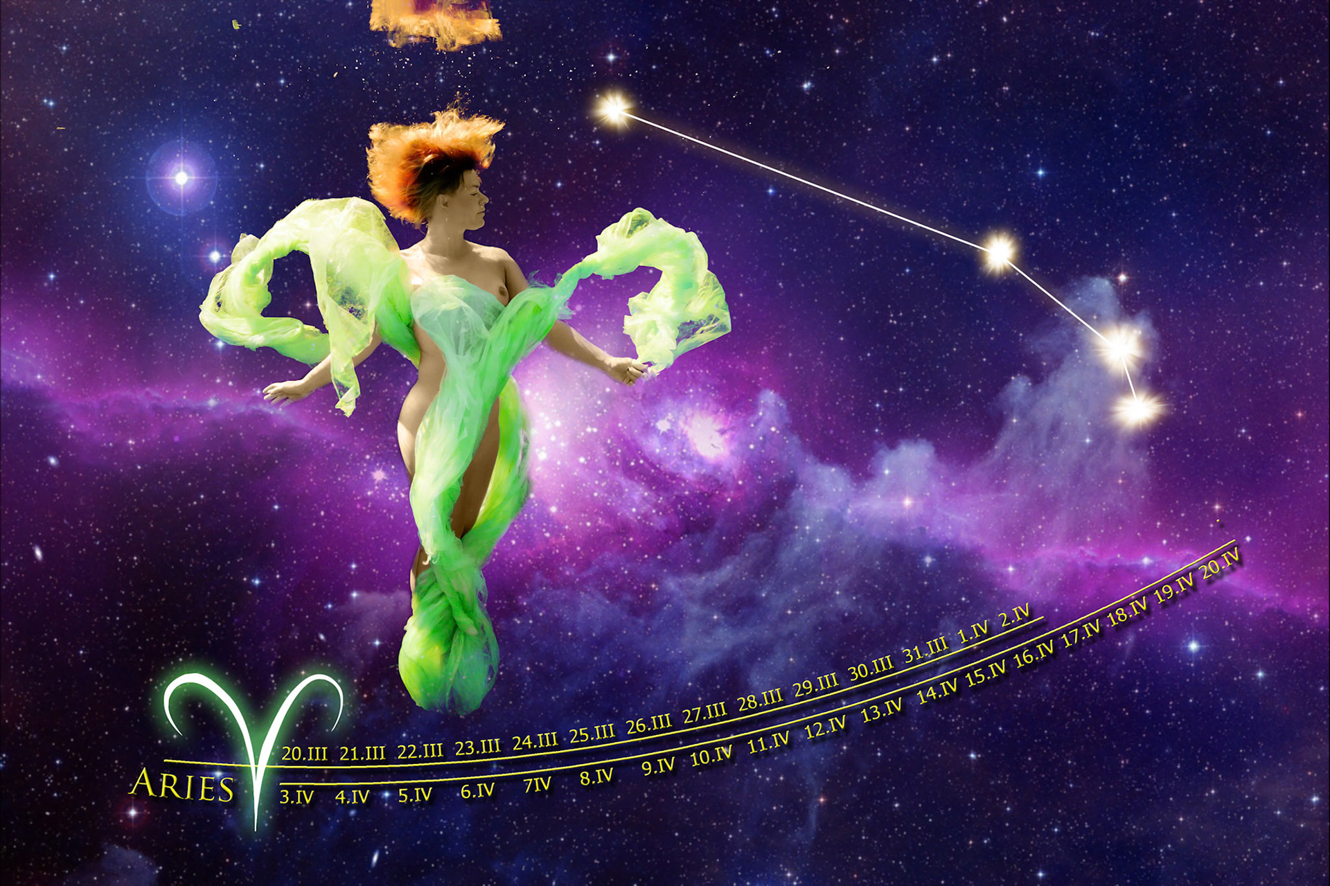 Dynamická kompozice a zelené jarní tóny vyjadřují energii začátku, odvahu a sílu prvního kroku vpřed.