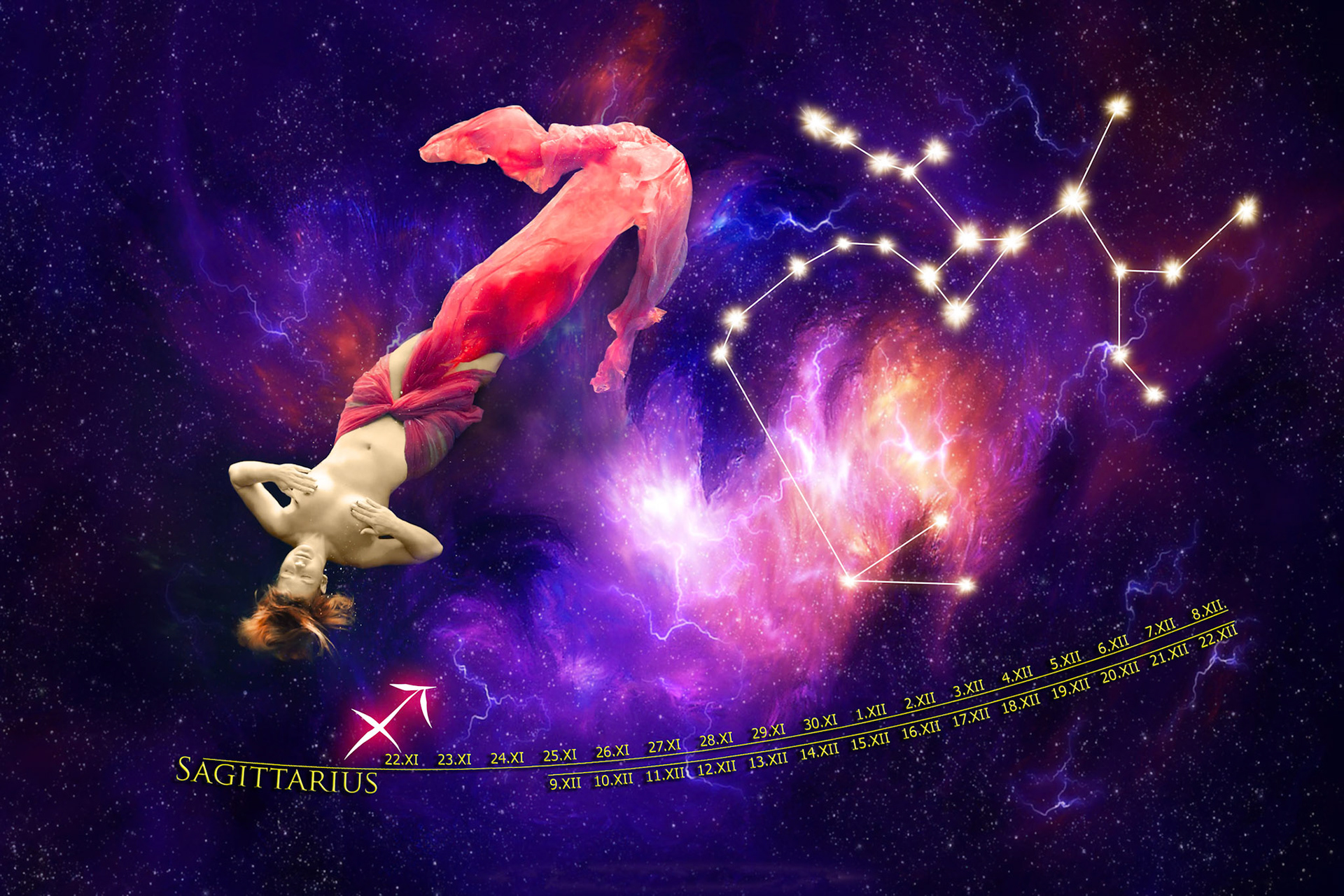 Otevřená kompozice a pohyb směrem vpřed symbolizují hledání svobody, poznání a vzdálených horizontů.