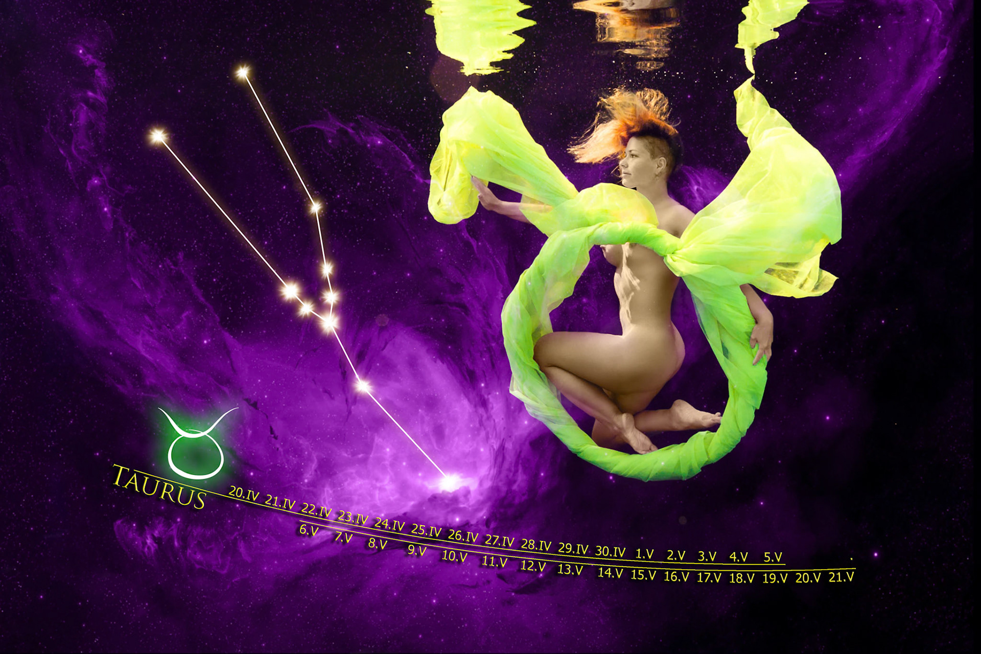 Stabilní a smyslná kompozice zdůrazňuje pevnost, jistotu a harmonii těla v prostoru. Jarní barvy podporují pocit zakořenění.