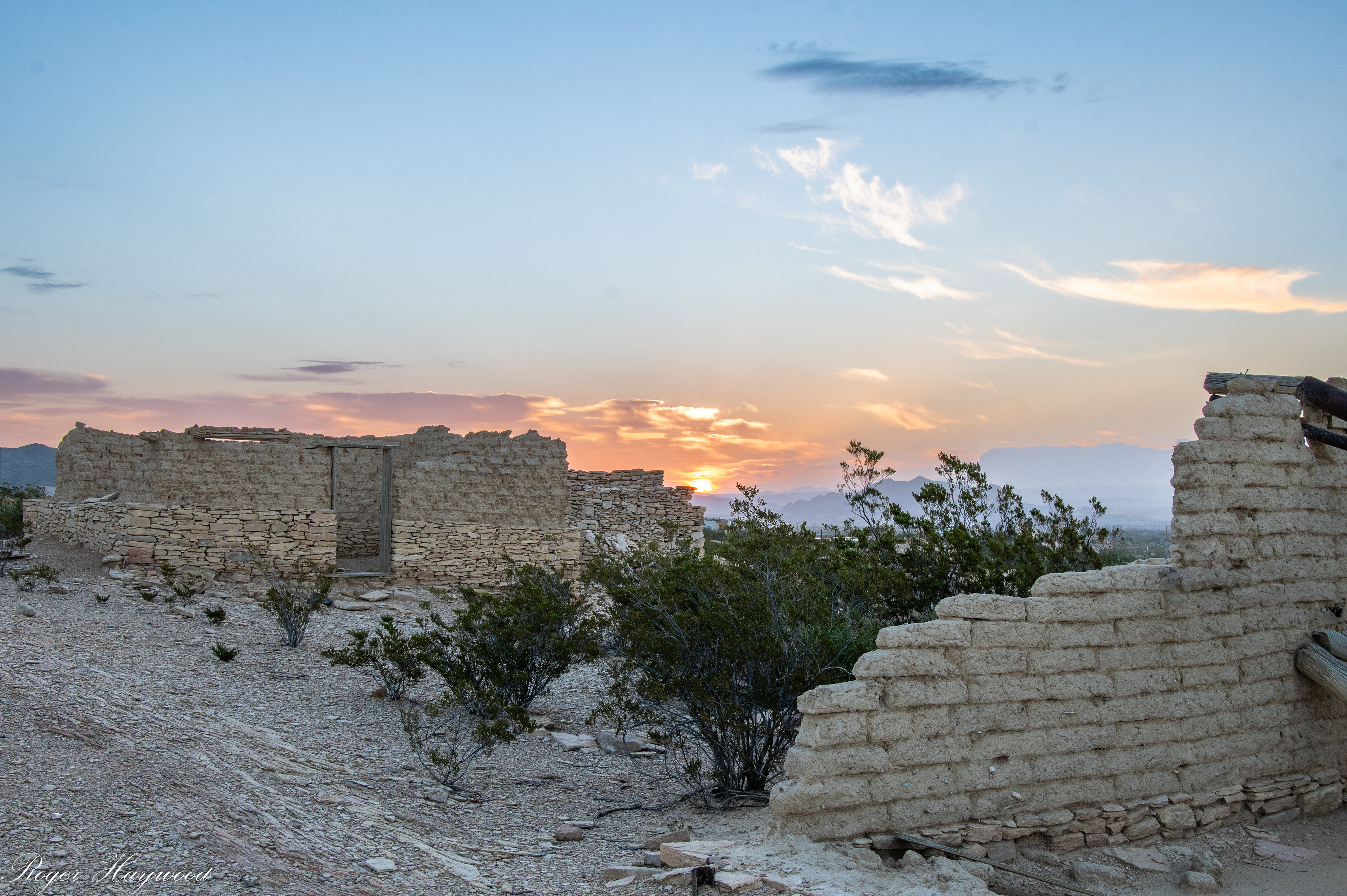 Sunrise at the Terlingua Ghost Town