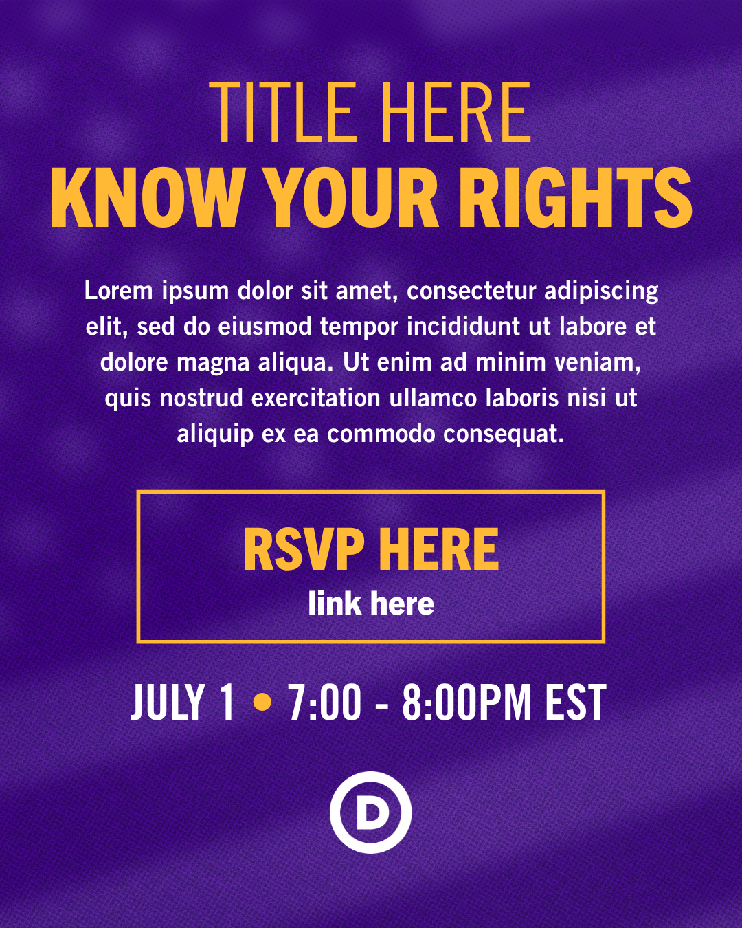 Know Your Rights - Social Post Templates made on Canva and Figma