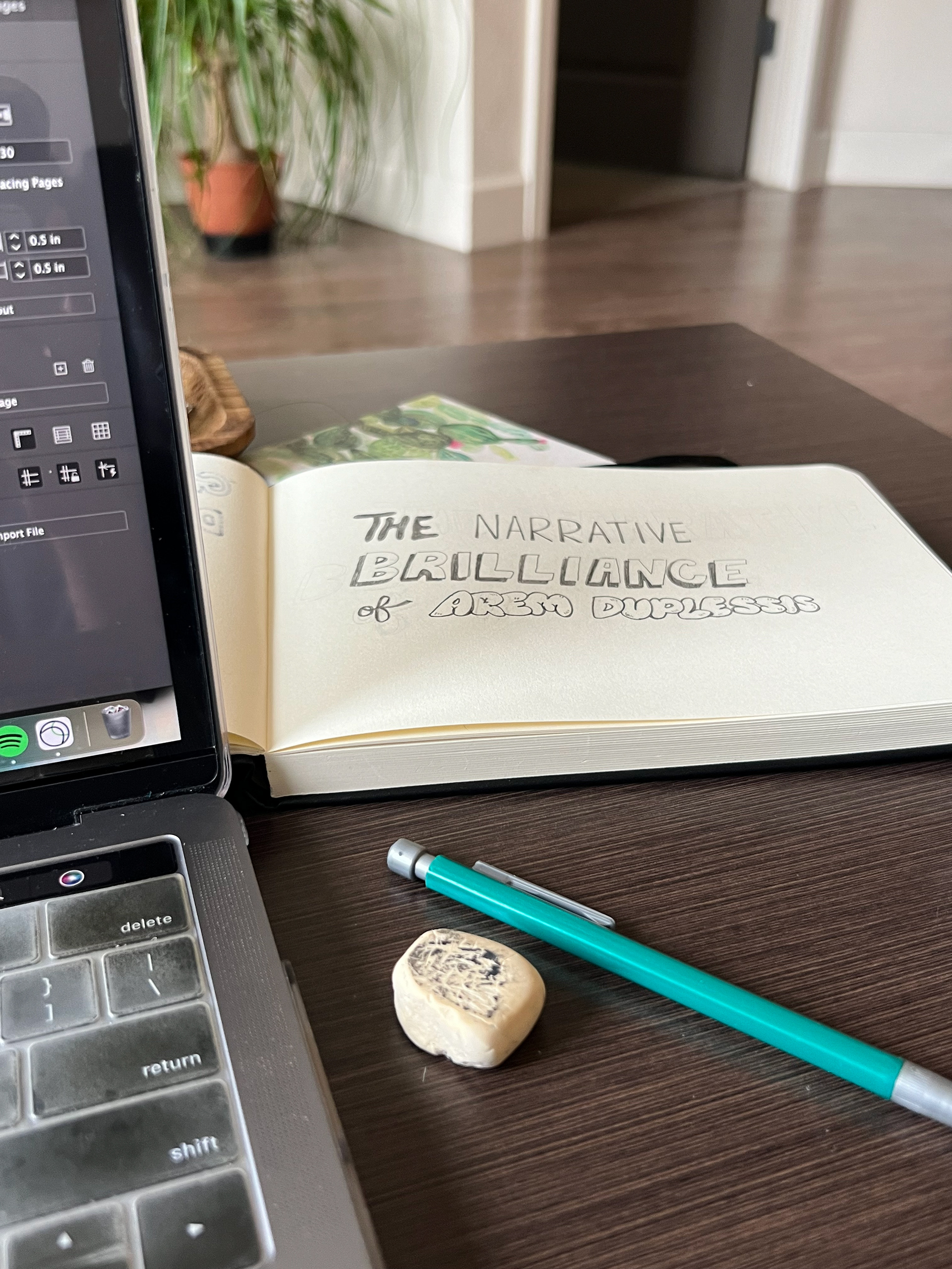 Initial sketch for the title