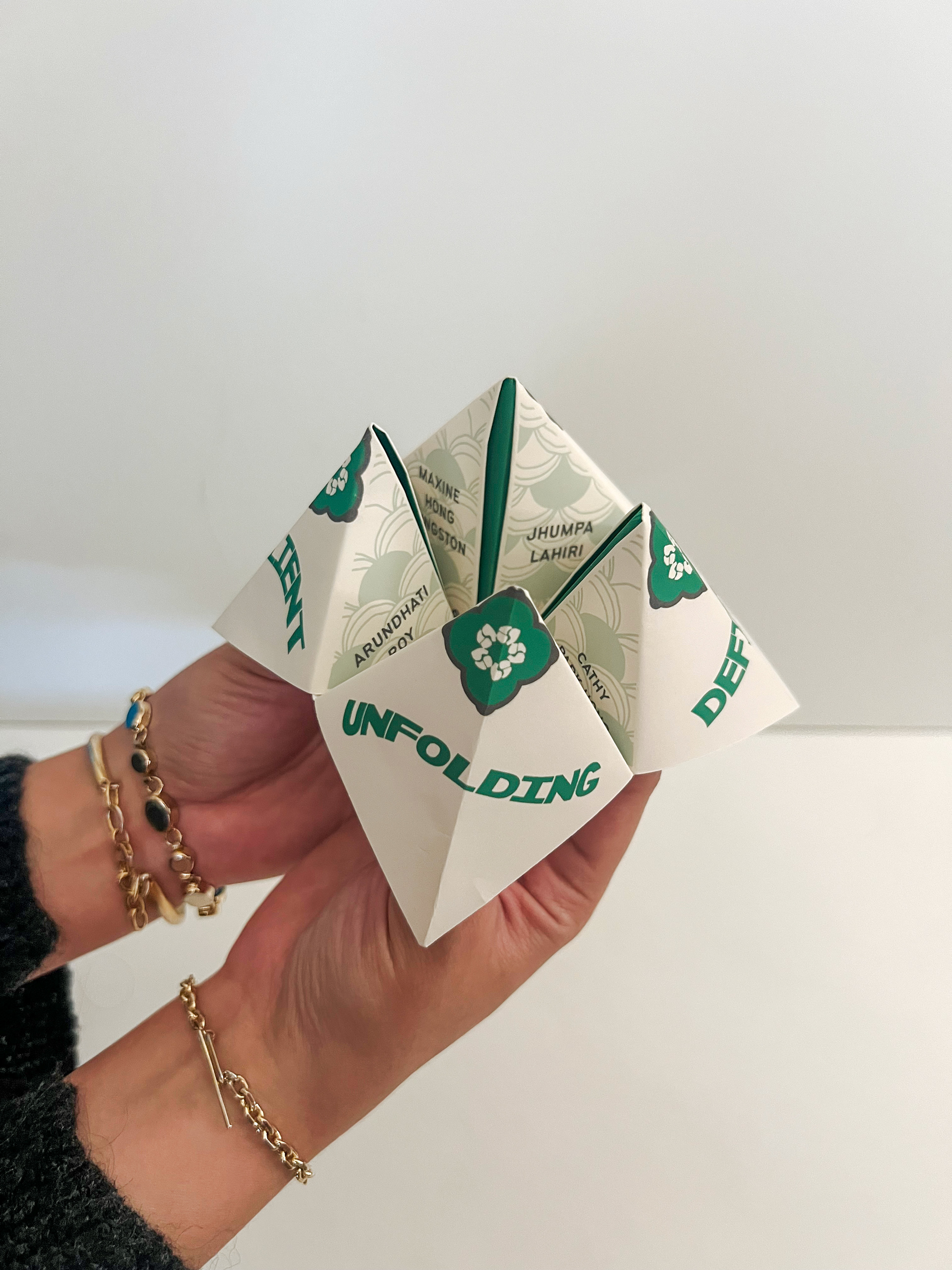 Fortune teller zine folded