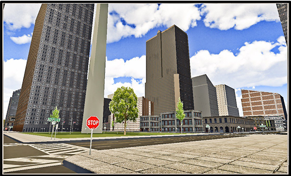 Street view in City Environment