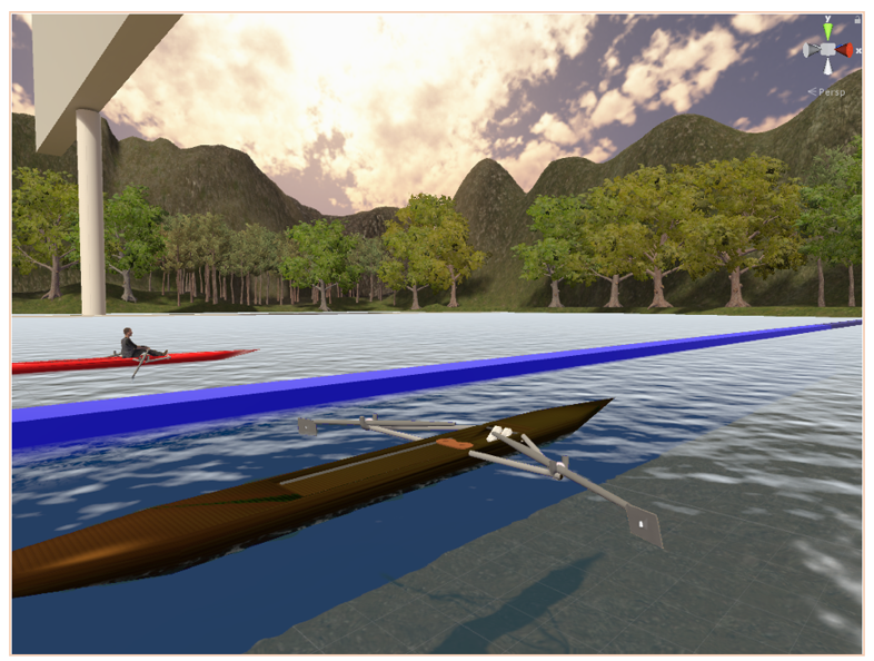 Row-VR from a Third-person Perspective