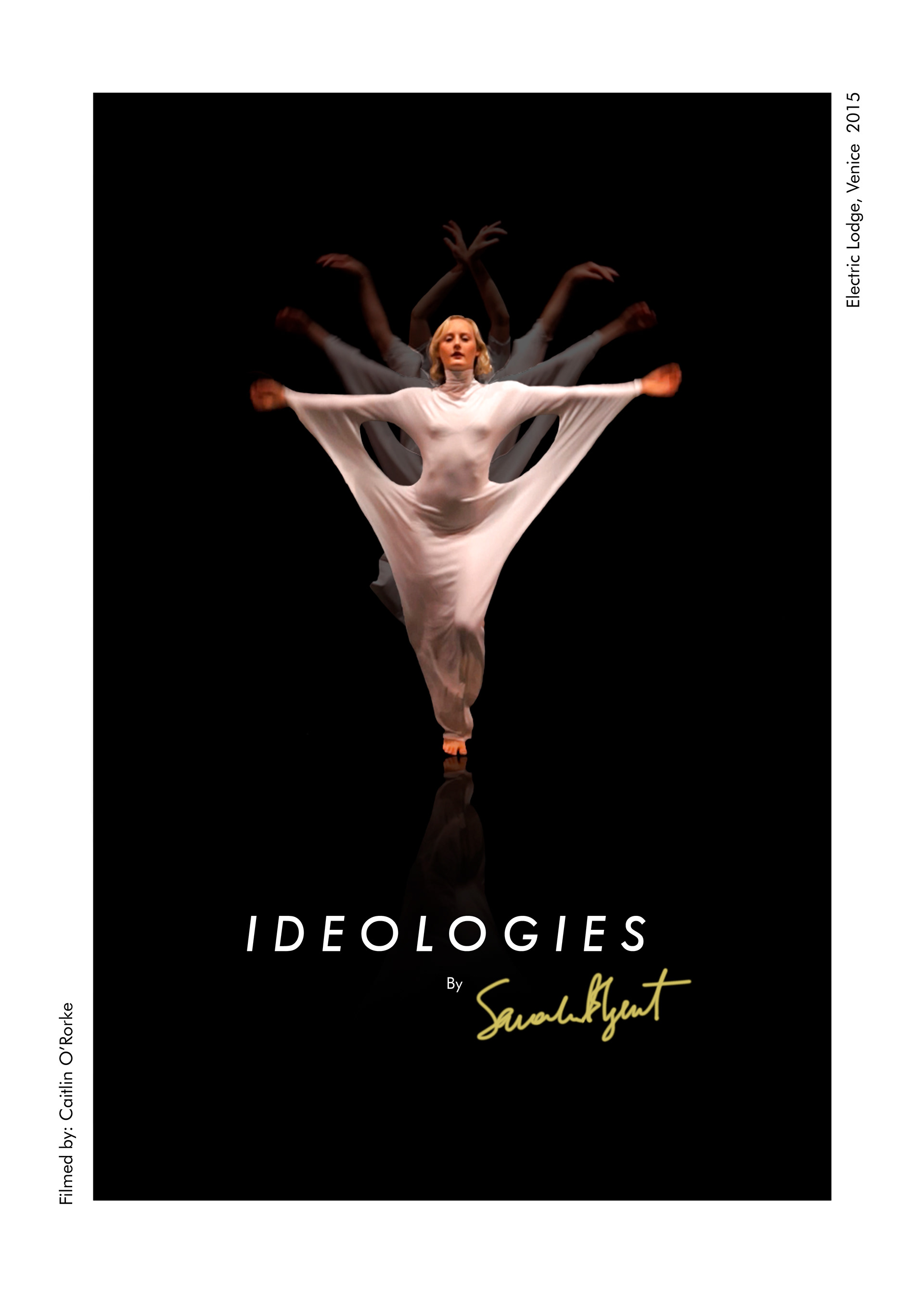 Ideologies announced as dance video to be projected at Electric Lodge, Venice (CA). Design: Pere Oliva