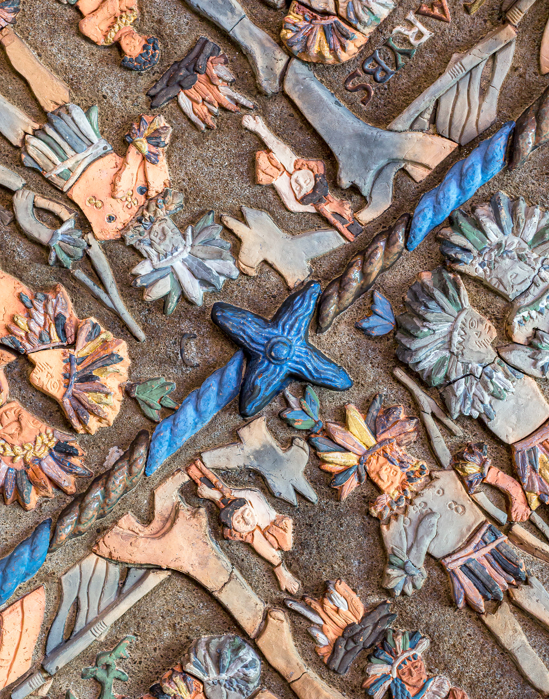 Wall montage of pottery Image# FH02