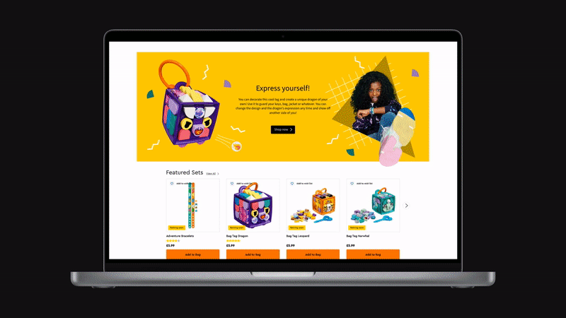 Example of parallax created in Adobe XD