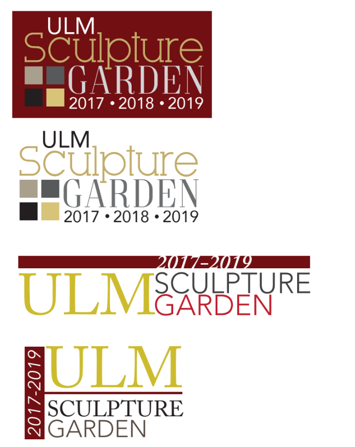 University of Louisiana Monroe Sculpture Garden Logos