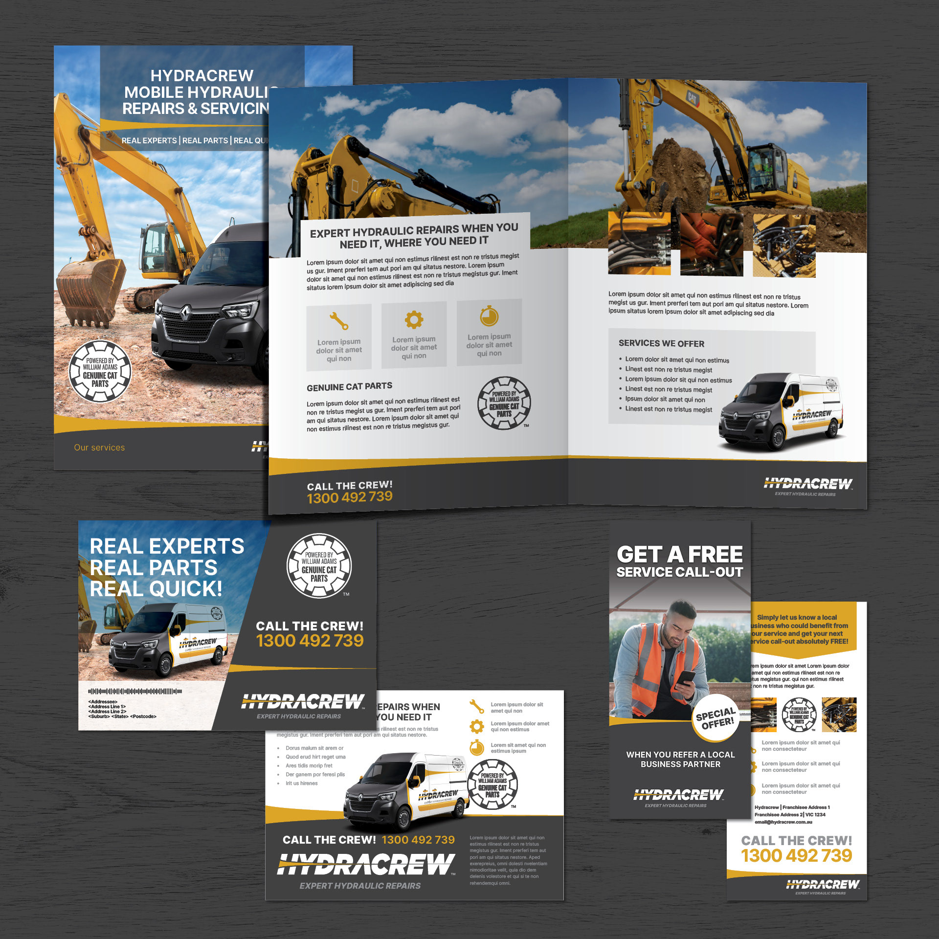 printed marketing launch materials