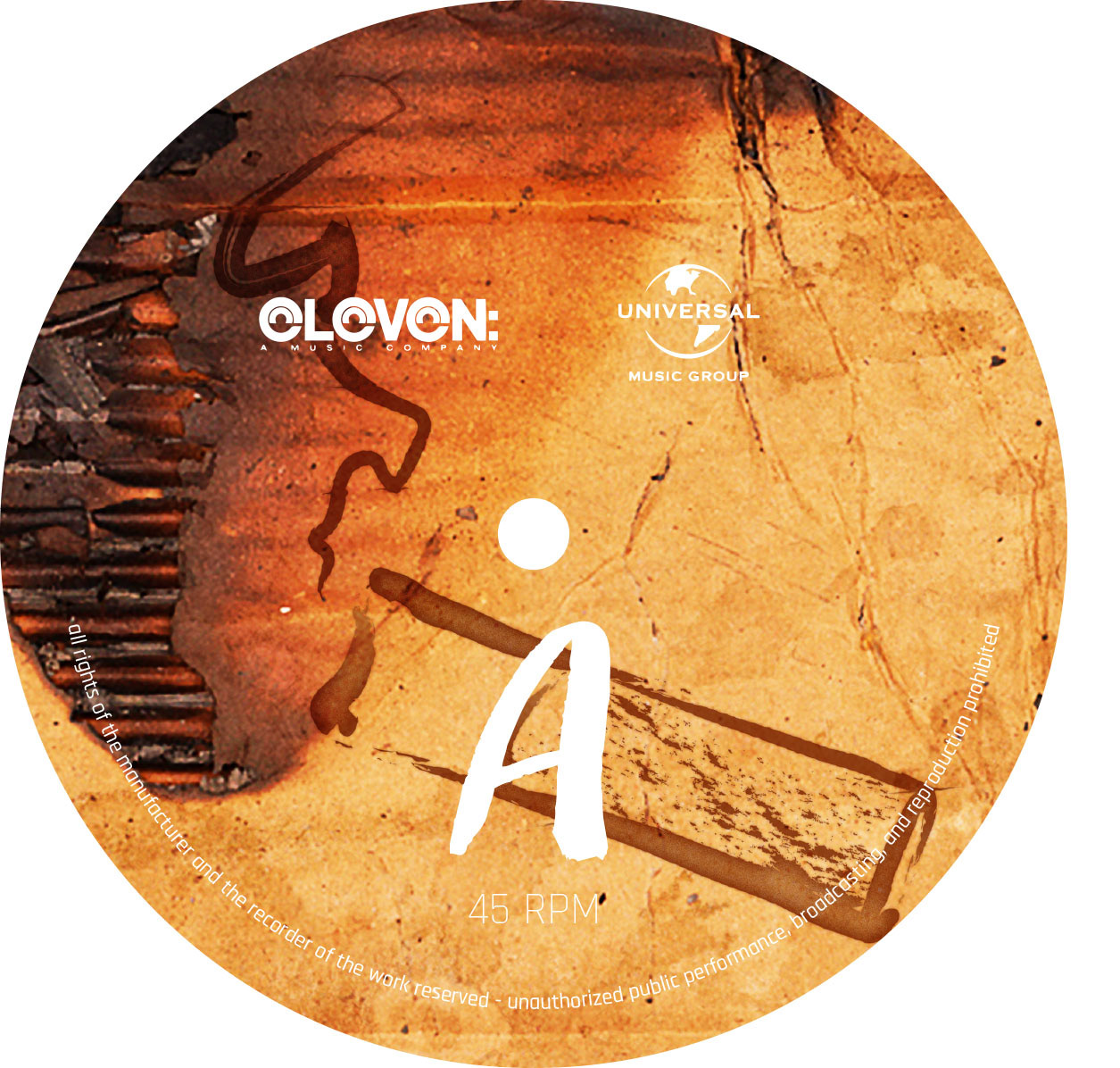 vinyl record A-side label