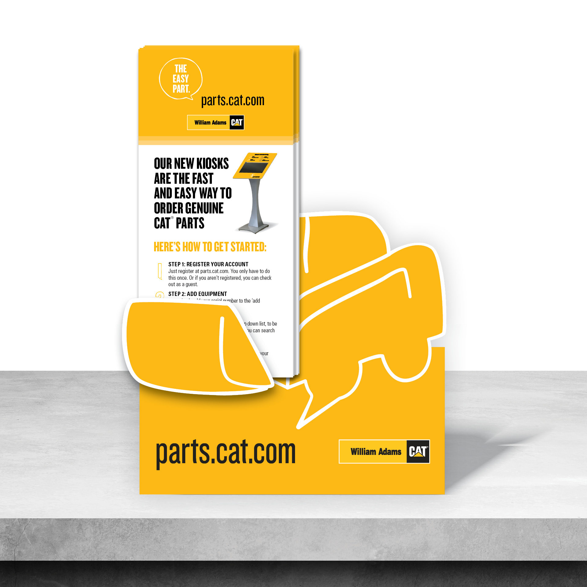 "take-one" flyer stand