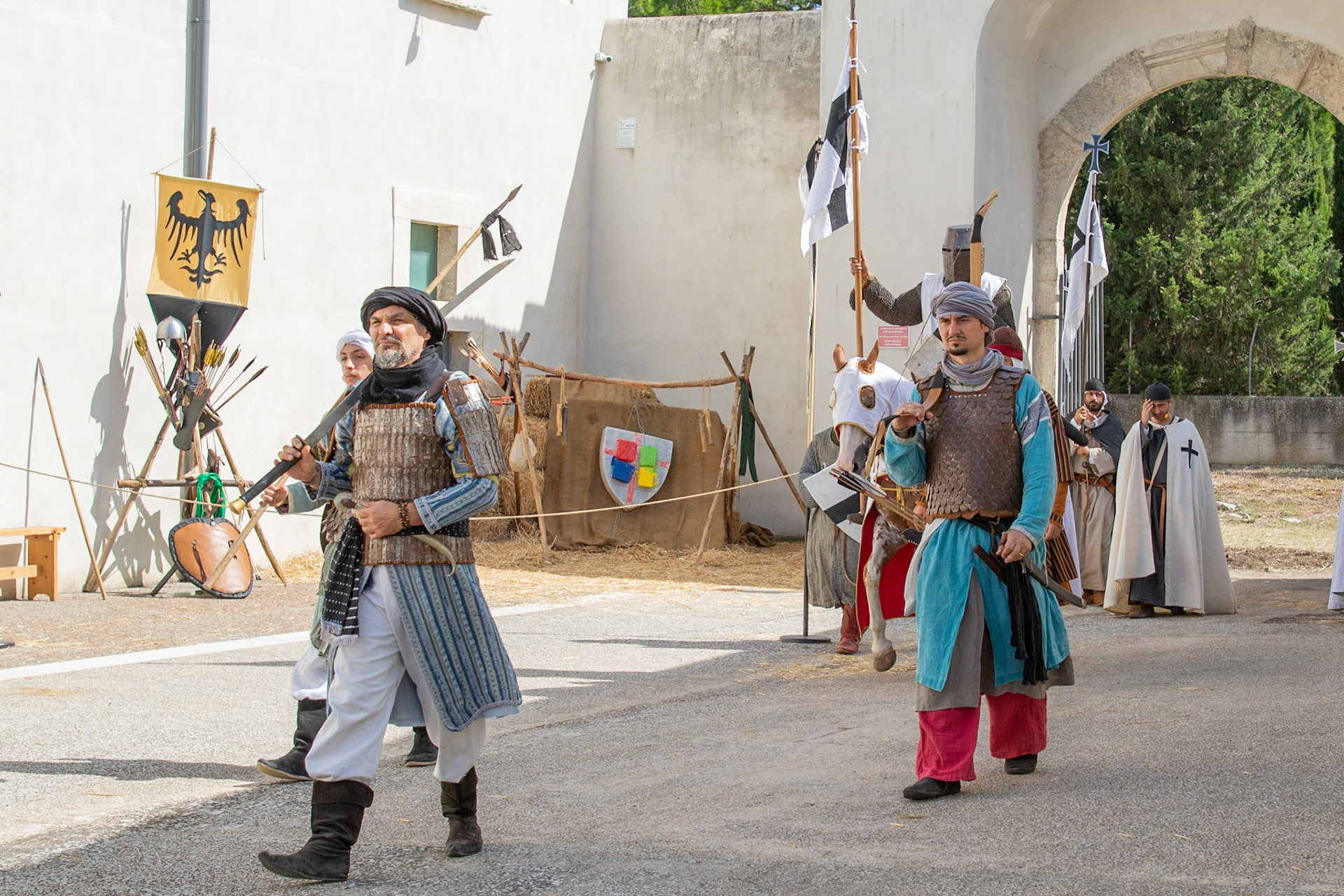 Borgo Libertà, 15 settembre 2019, Ritorno alla Torre, nella foto: Corteo di arrivo dei Cavalieri Teutonici,