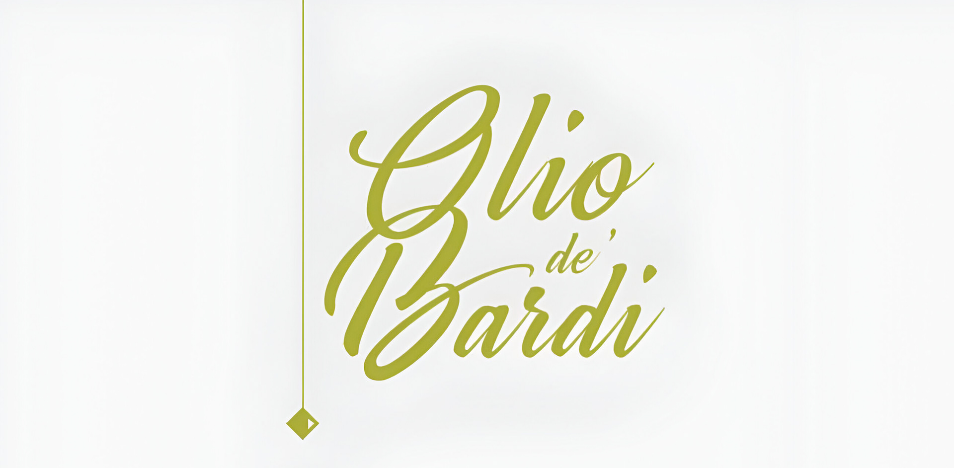 Logo for Olio De'Bardi, designed by graphic designer Darka White using olive green hues and the viscosity of oil to emphasize the purity and quality of the extra virgin olive oil brand.