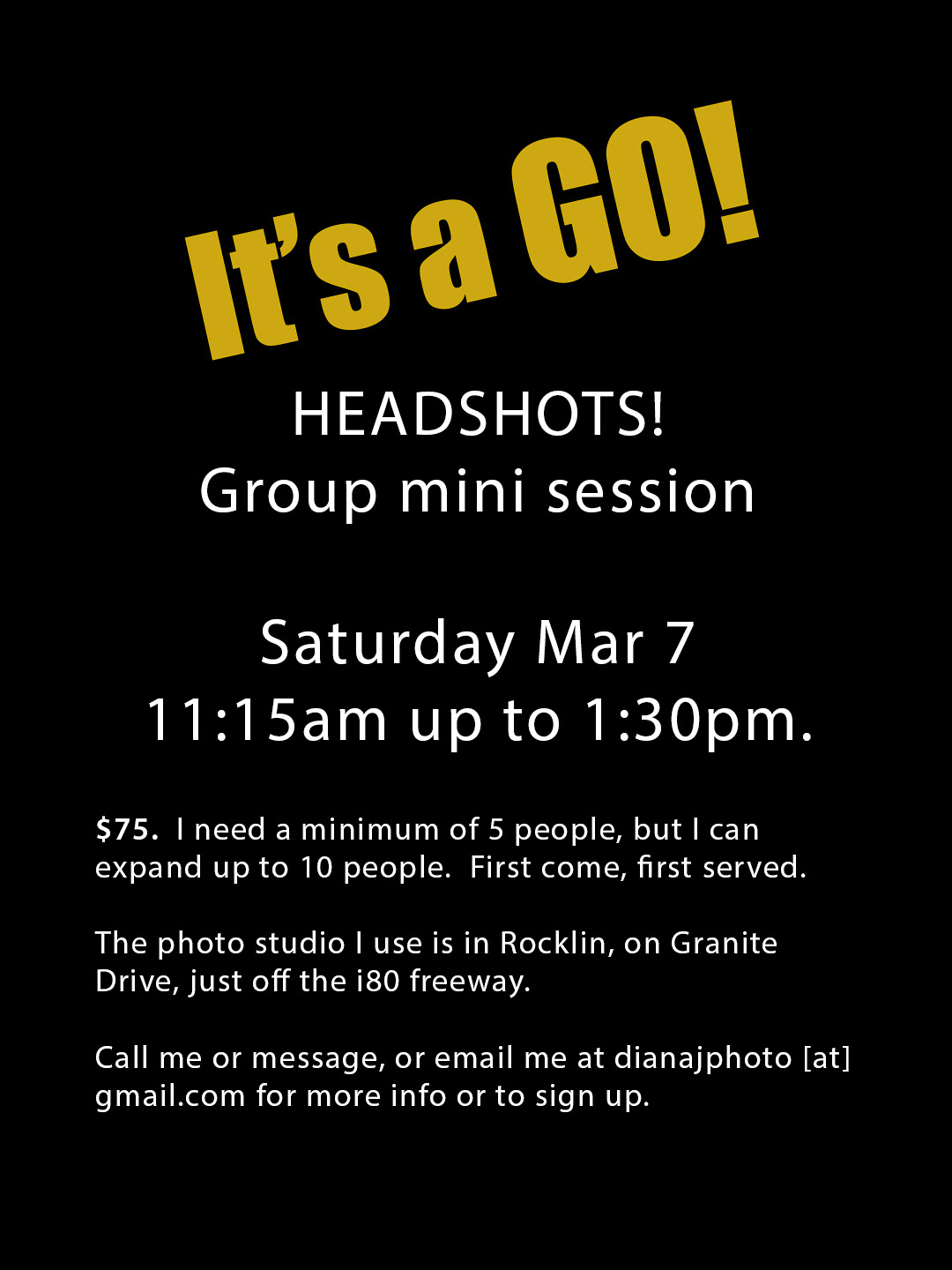 Headshots for Actors or Anyone!