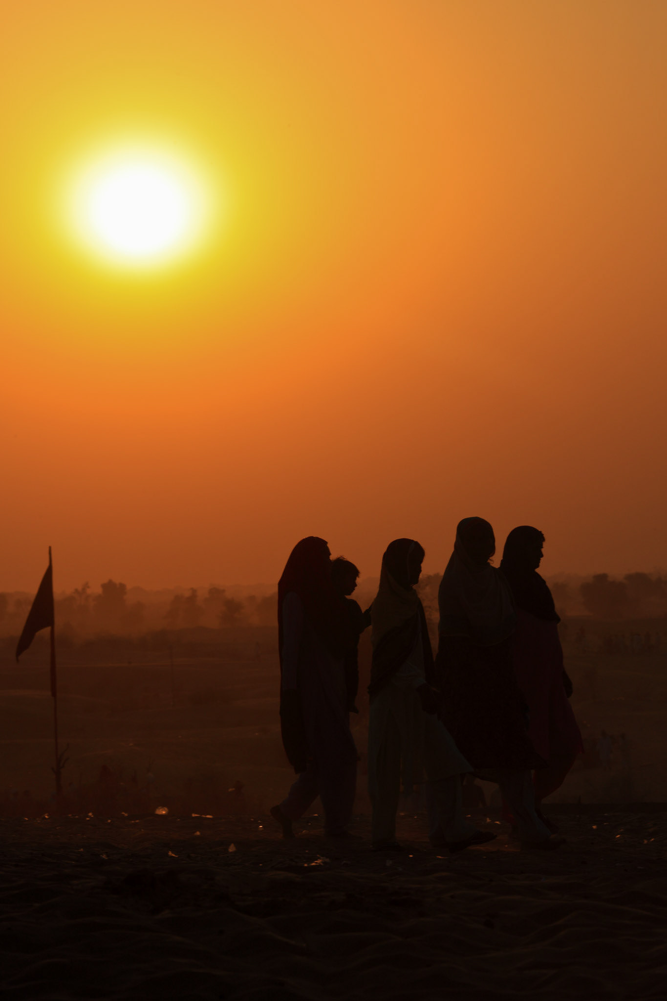 Ladies in the desert are on the way home.