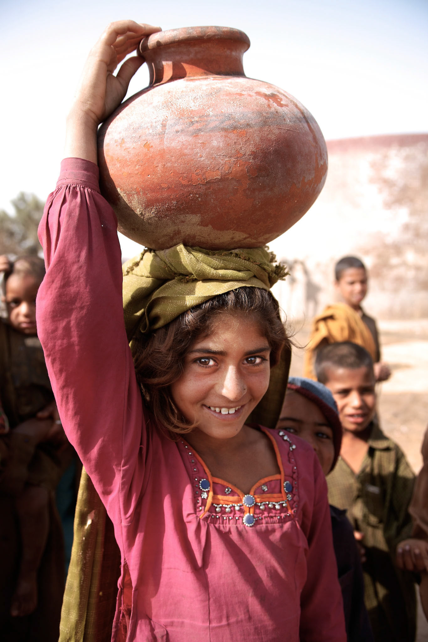 A girl was fetching water in Cholistan desert for her household. (Travel)