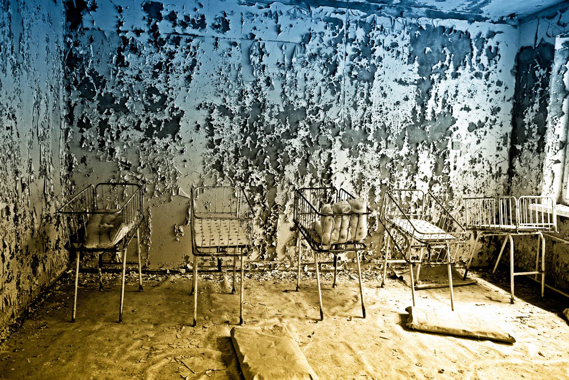 Pripyat city population had been around 50,000 prior to the accident. There had a 14 kindergarten here, Pripyat. Which means many Chernobyl Nuclear Power Plant workers brought here with their families and delivered babies in the hospital No. 126.