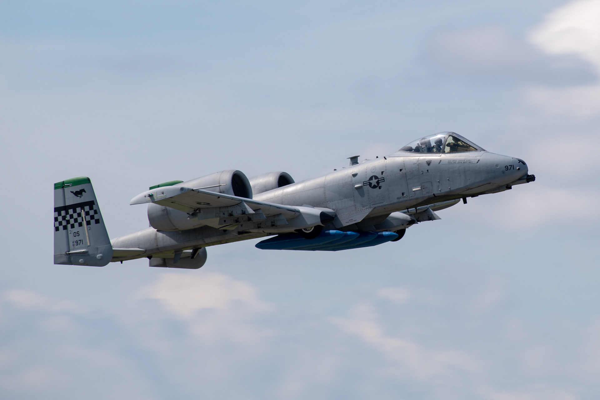 An Air Force A-10 Thunderbolt II assigned to the 25th Fighter Squadron takes off at Yokota Air Base, Japan, Sept. 17, 2018, after participating in the 2018 Japanese-American Friendship Festival. Approximately 145,000 visitors attended the festival and toured fortyU.S. and Japanese aircraft static displays. (U.S. Air Force photo by Yasuo Osakabe)