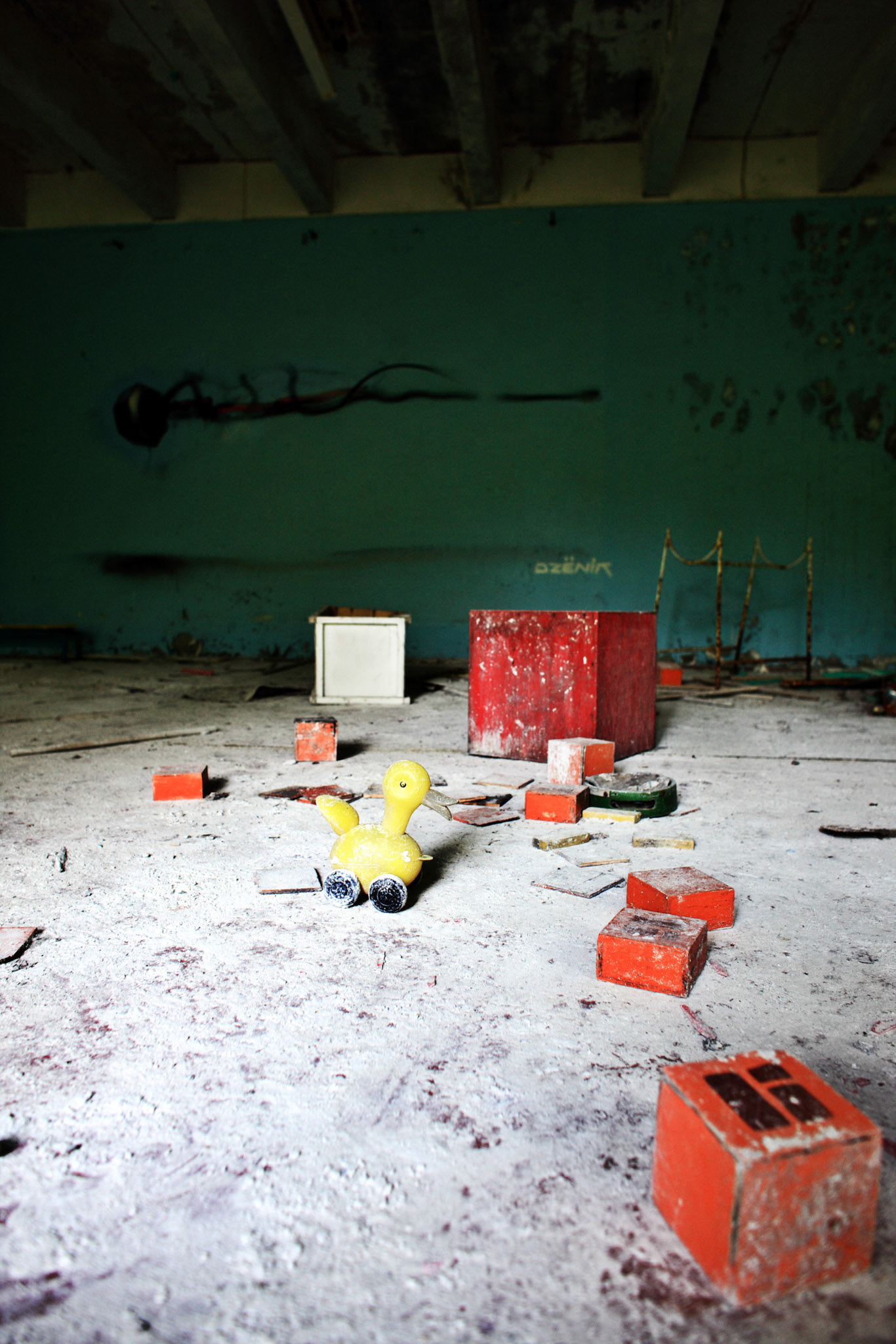 A toys and room are fallen into decay year by year.