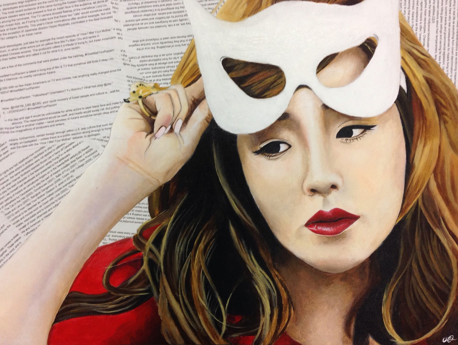 Acrylic & Paper Collage on Canvas Board