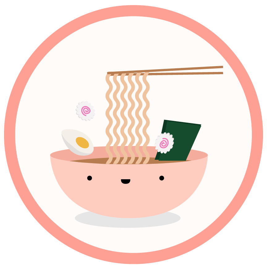 Just for Fun: I created this ramen sticker and printed it out!