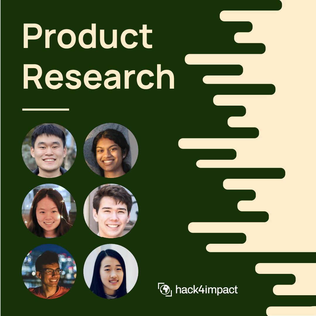 Instagram: I created this post to highlight members of Hack4Impact's Product Research team.