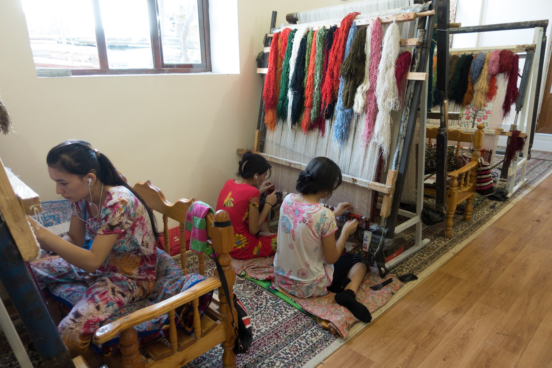 Bukhara: carpet workshop